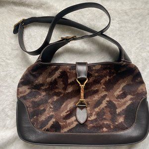 *RARE* GUCCI - EUC Jackie hobo in camo print pony hair / leather